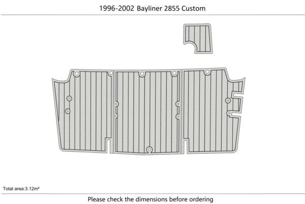 EVA foam boat flooring 6mm 1996-2002 Bayliner 2855 Custom (3) 1 Kit EVA foam boat flooring 6mm 1996-2002 Bayliner 2855 Custom