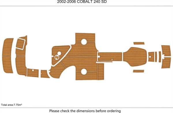 EVA foam boat flooring 6mm 2002-2006 Cobalt 240 SD (12) 1 Kit EVA foam boat flooring 6mm 2002-2006 Cobalt 240 SD