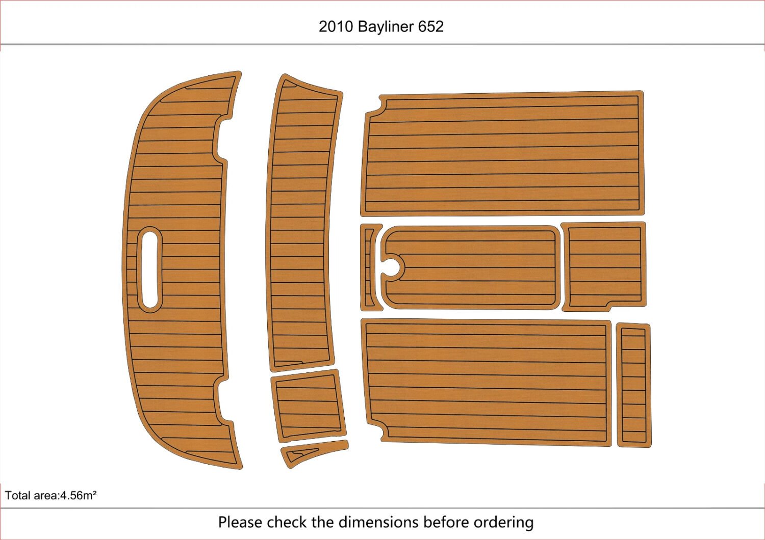 1 Kit EVA foam boat flooring 6mm 2010 Bayliner 652