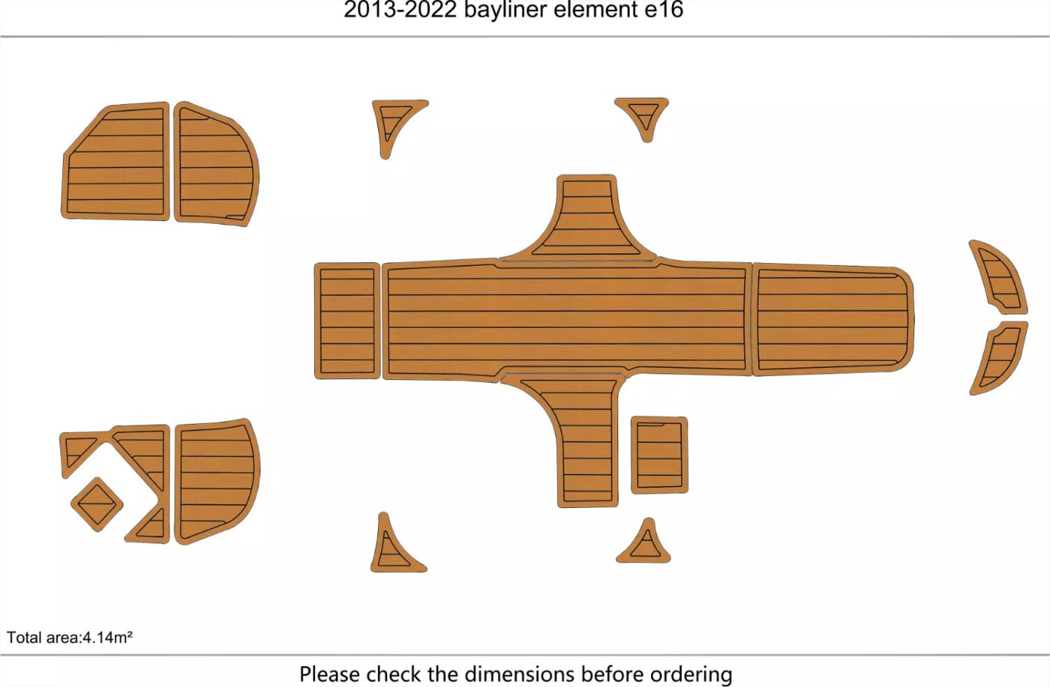 1 Kit EVA foam boat flooring 6mm 2013-2022 bayliner element E16
