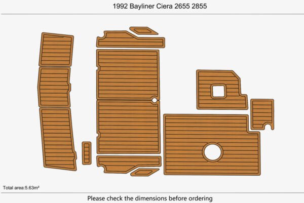 EVA foam boat flooring faux teak 1992 Bayliner Ciera 2655 2855 (2) 1 Kit EVA foam boat flooring faux teak 1992 Bayliner Ciera 2655 2855