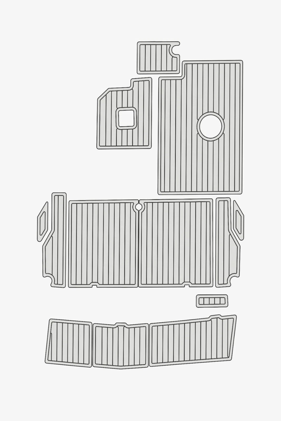 1 Kit EVA foam boat flooring faux teak 1992 Bayliner Ciera 2655 2855