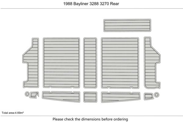 EVA foam boat flooring faux teak1988-1995 Bayliner 3288 3270 (3) 1 Kit EVA foam boat flooring faux teak 1988-1995 Bayliner 3288 3270
