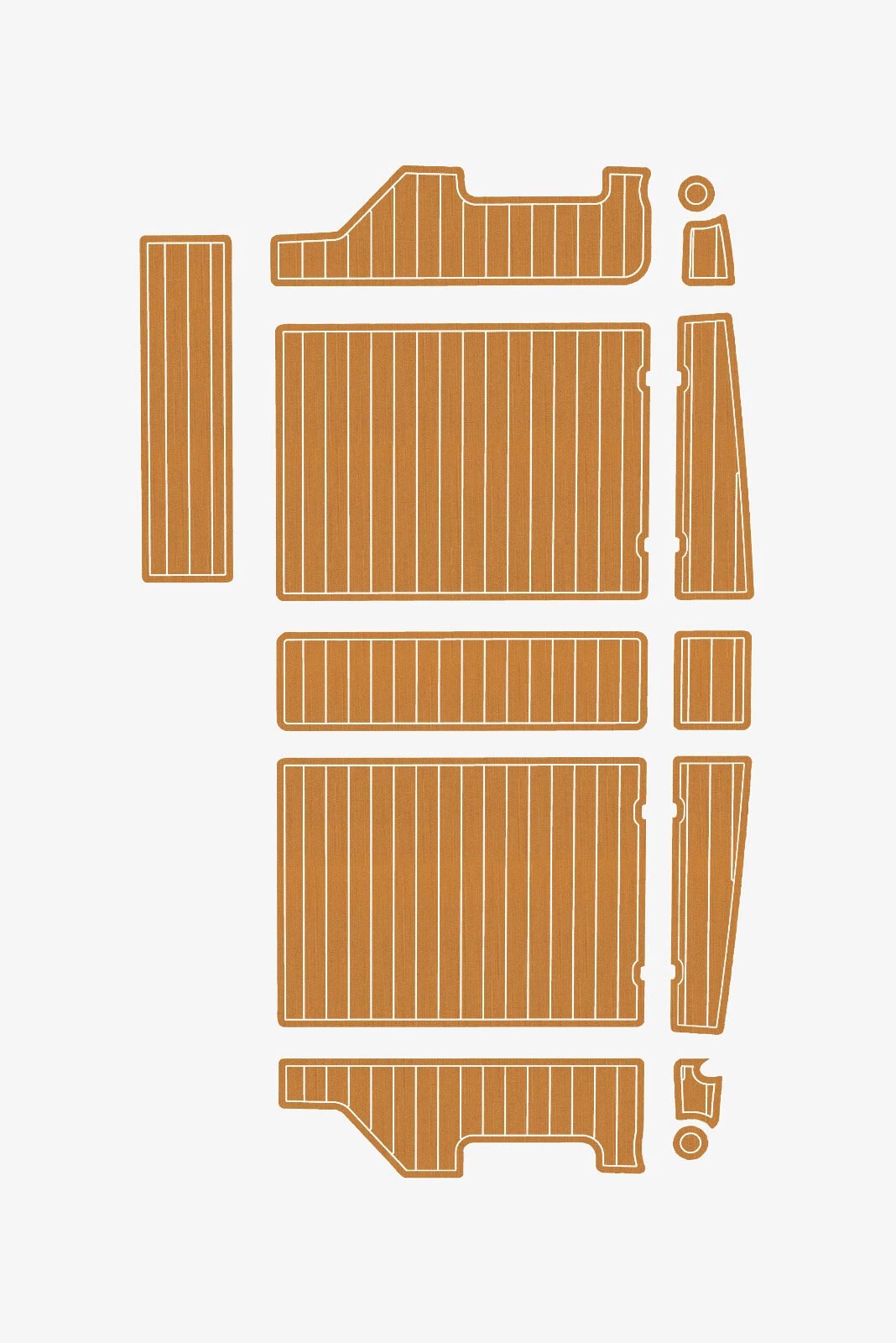 1 Kit EVA foam boat flooring faux teak 1988-1995 Bayliner 3288 3270