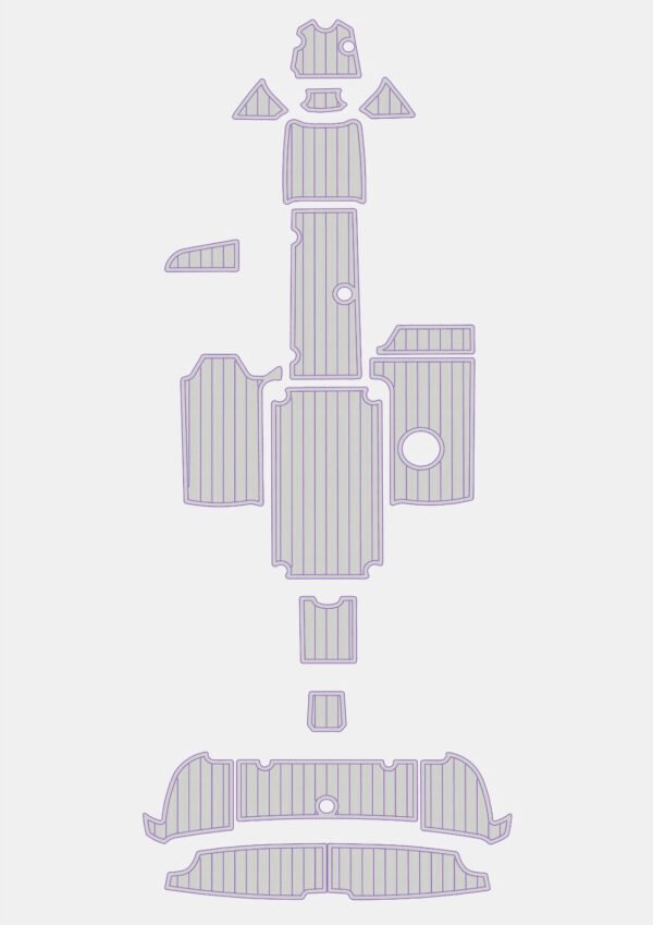 EVA foam faux floor 6mm 2017-2021 Yamaha ARSX 210 212X (1) 1 Kit EVA foam faux teak boat floor 6mm 2017-2021 Yamaha ARSX 210 212X