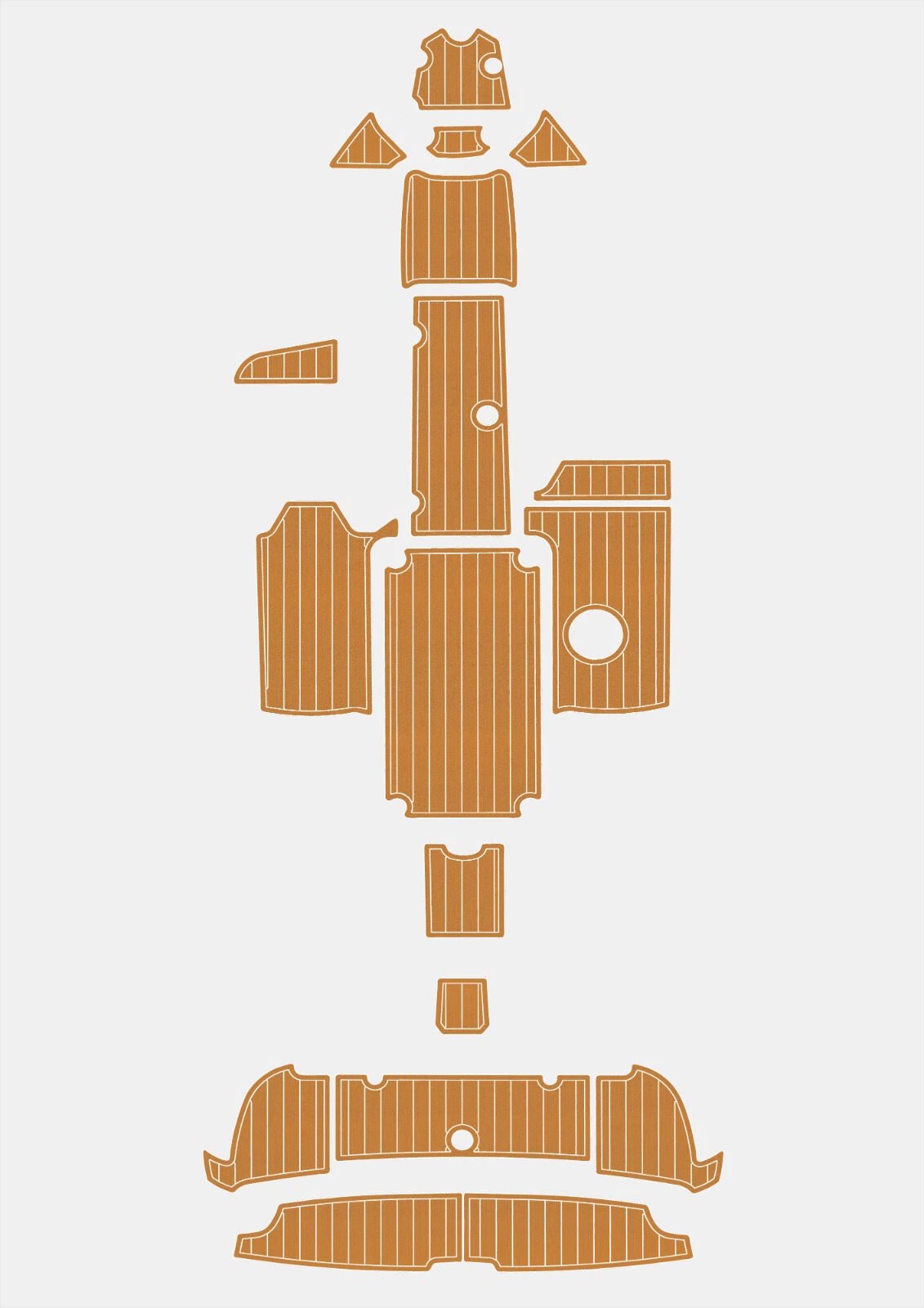 1 Kit EVA foam faux teak boat floor 6mm 2017-2021 Yamaha ARSX 210 212X