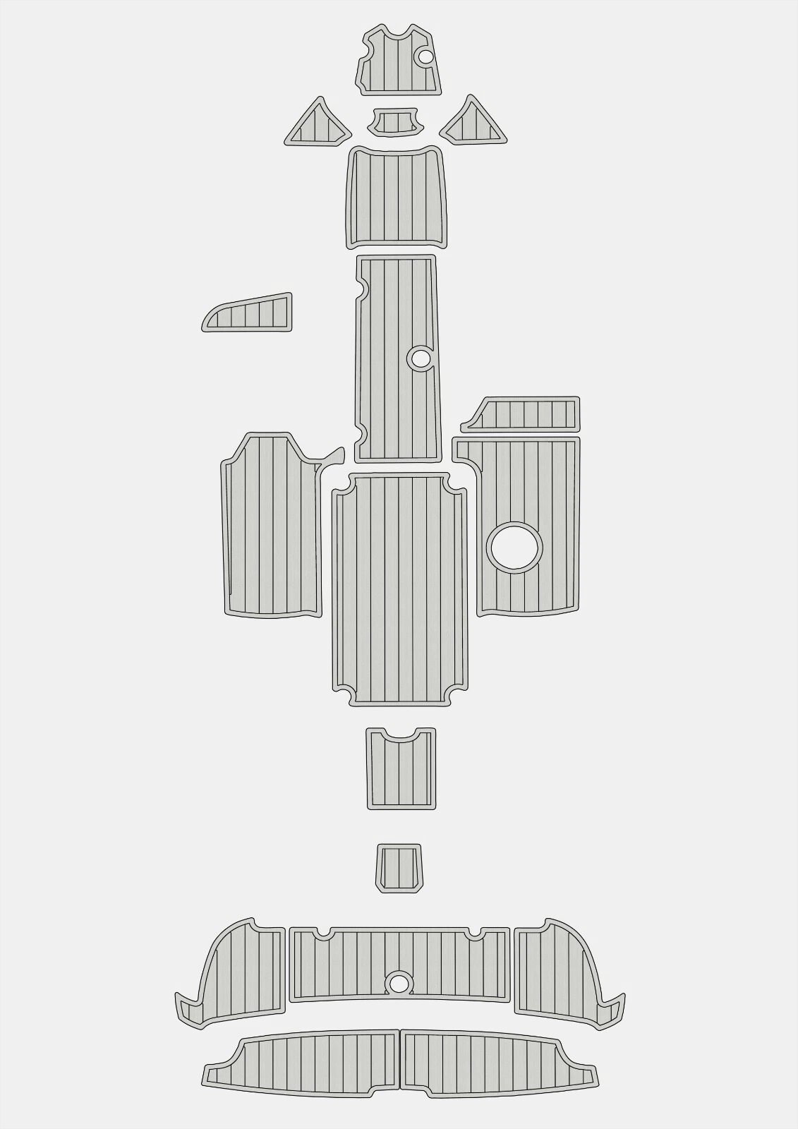 1 Kit EVA foam faux teak boat floor 6mm 2017-2021 Yamaha ARSX 210 212X