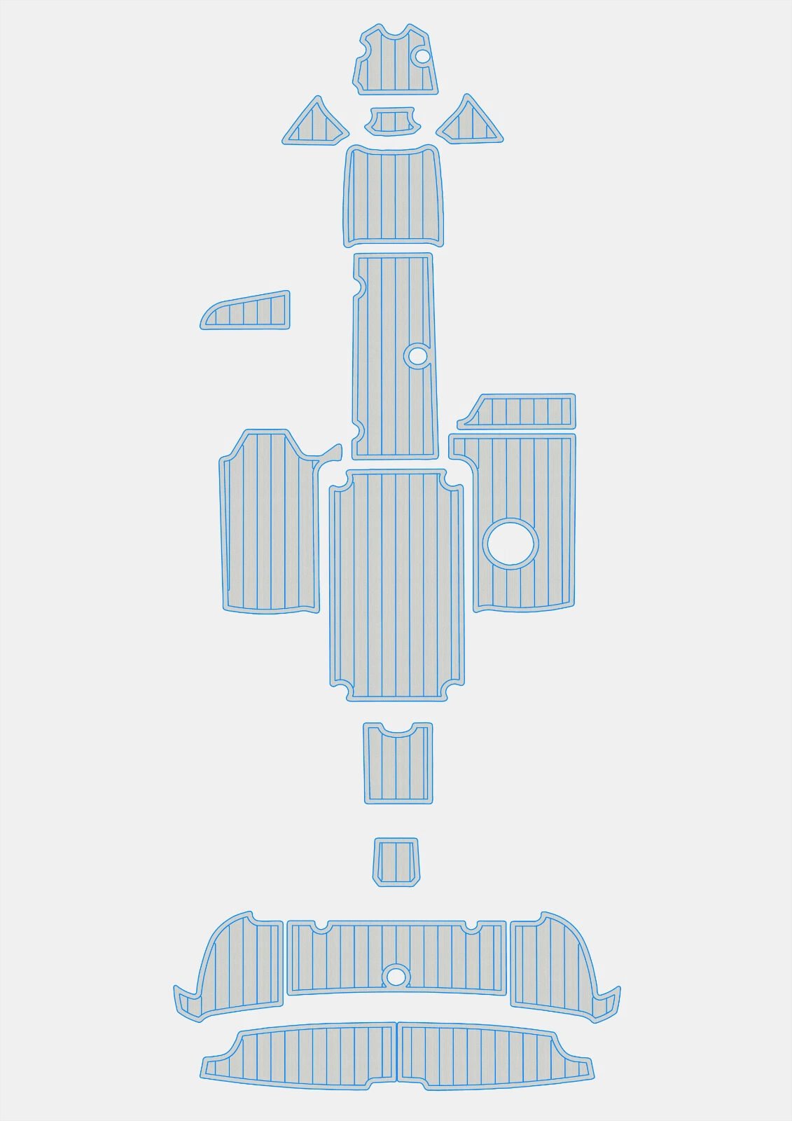 1 Kit EVA foam faux teak boat floor 6mm 2017-2021 Yamaha ARSX 210 212X