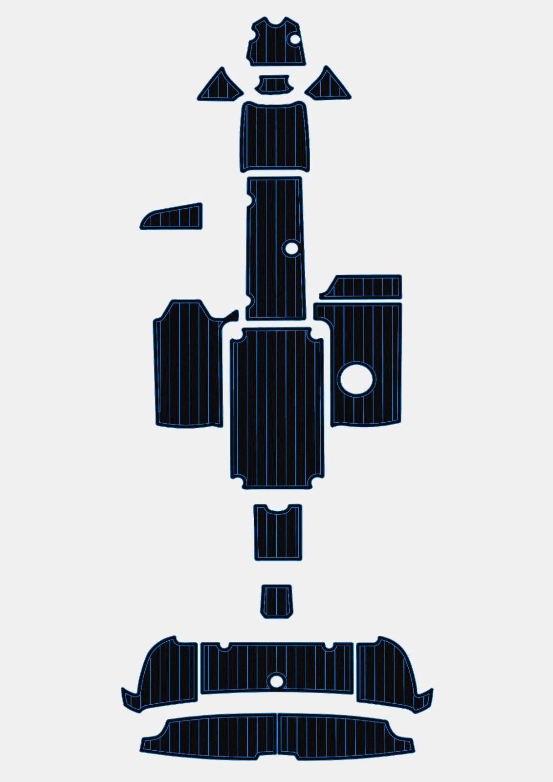 1 Kit EVA foam faux teak boat floor 6mm 2017-2021 Yamaha ARSX 210 212X