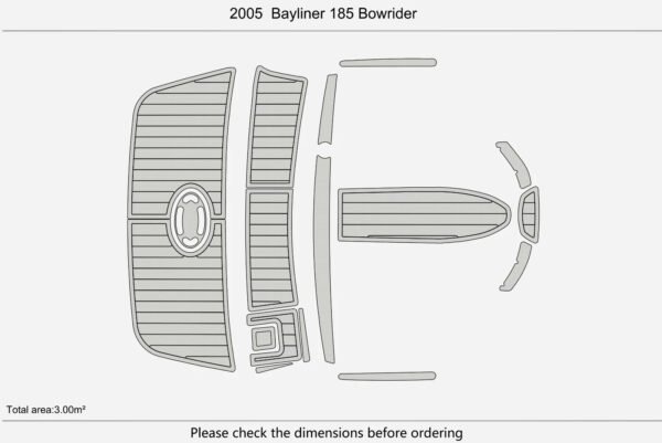 EVA foam faux marine deck flooring 2005 Bayliner 185 Bowrider (3) 1 Kit EVA foam faux marine deck flooring 2005 Bayliner 185 Bowrider