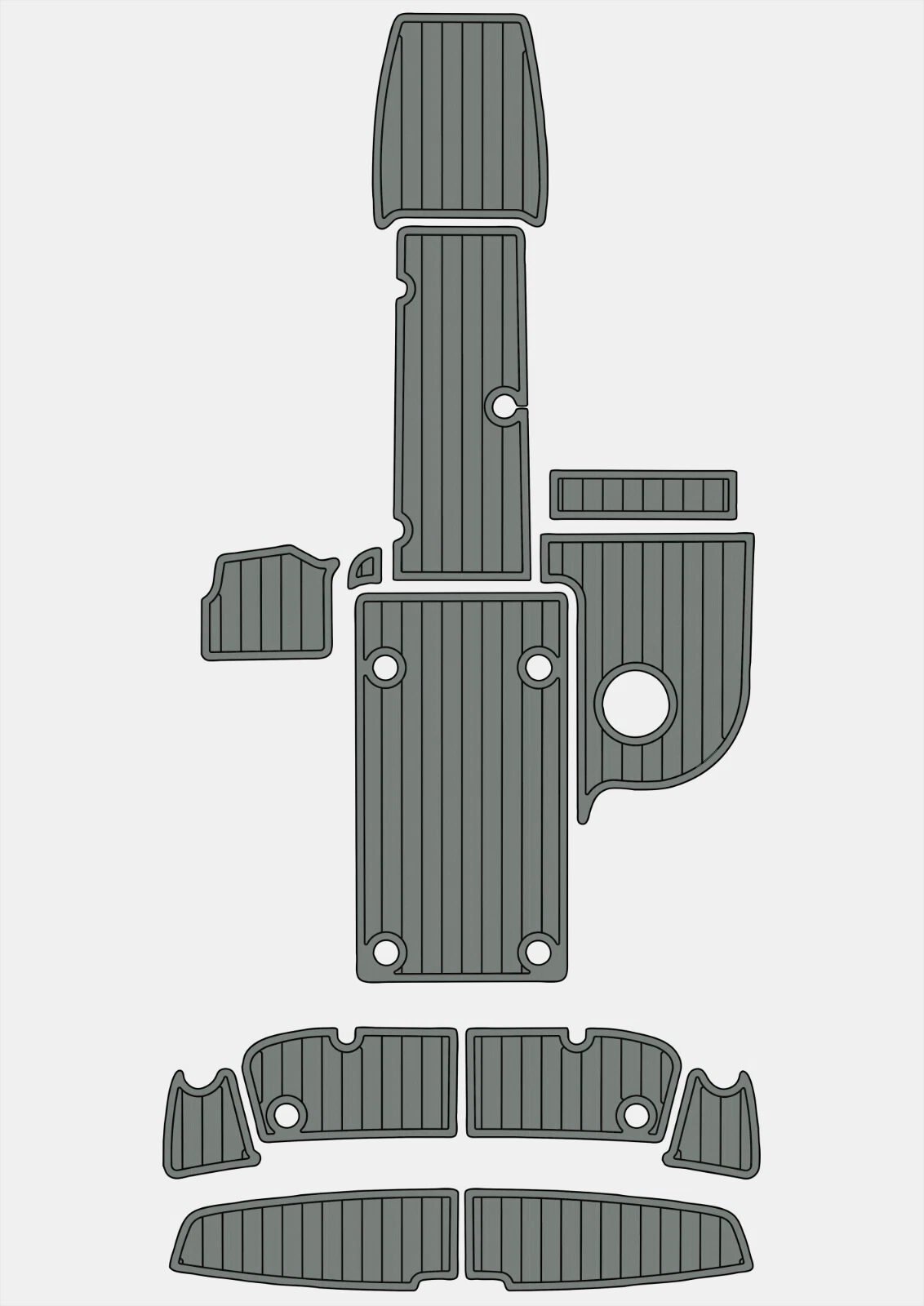 EVA foam faux mat floor 6mm 2012--2016 Yamaha SX 210 (11) 1 Kit EVA foam faux boat floor 6mm 2012-2016 Yamaha SX 210