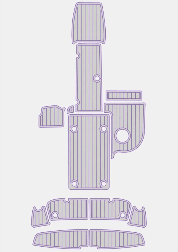 EVA foam faux mat floor 6mm 2012--2016 Yamaha SX 210 (13) 1 Kit EVA foam faux boat floor 6mm 2012-2016 Yamaha SX 210