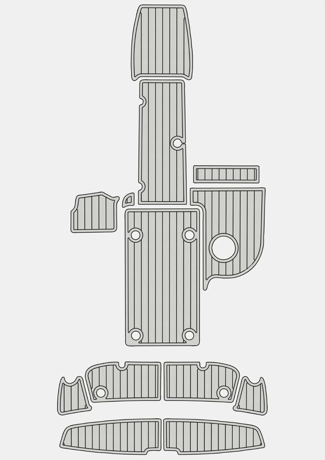 EVA foam faux mat floor 6mm 2012--2016 Yamaha SX 210 (14) 1 Kit EVA foam faux boat floor 6mm 2012-2016 Yamaha SX 210