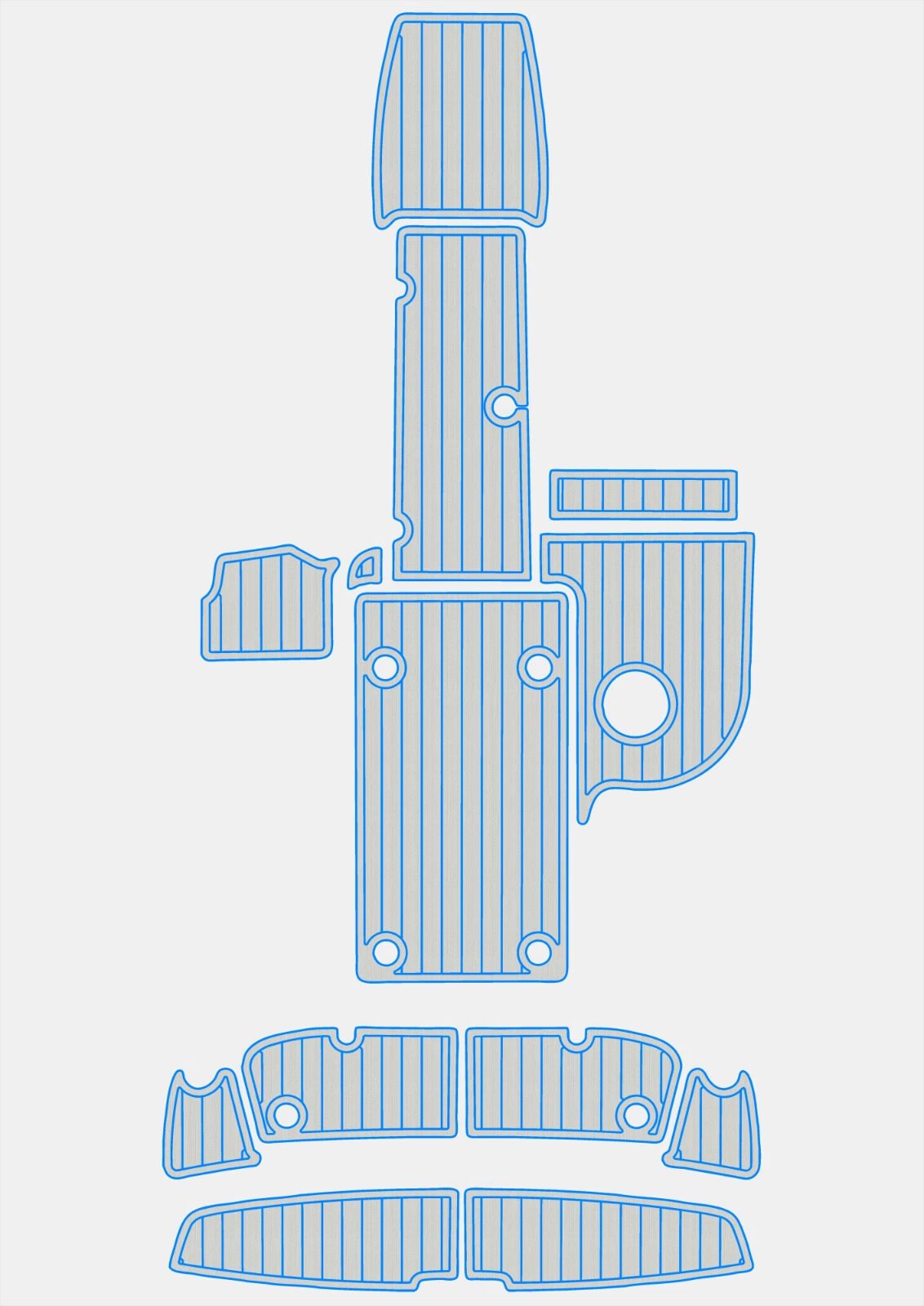 EVA foam faux mat floor 6mm 2012--2016 Yamaha SX 210 (15) 1 Kit EVA foam faux boat floor 6mm 2012-2016 Yamaha SX 210