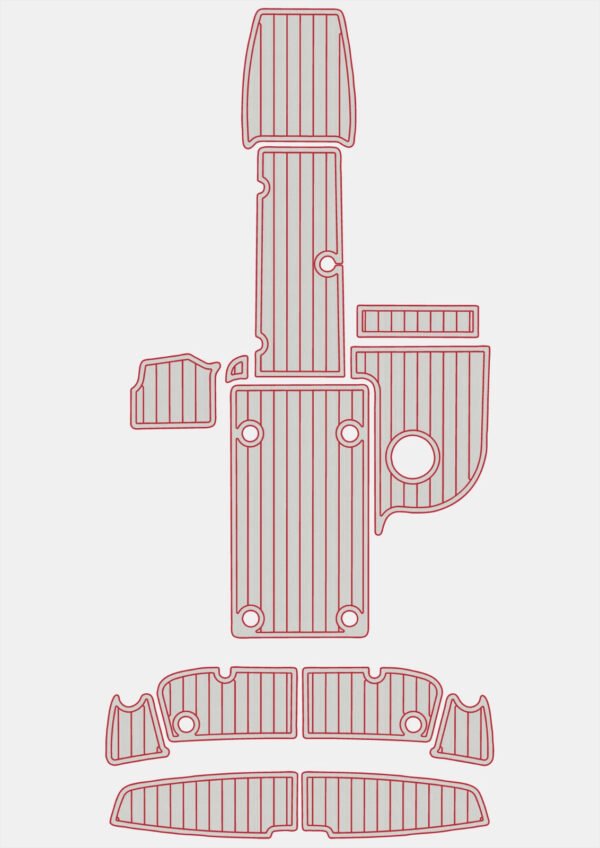 EVA foam faux mat floor 6mm 2012--2016 Yamaha SX 210 (16) 1 Kit EVA foam faux boat floor 6mm 2012-2016 Yamaha SX 210