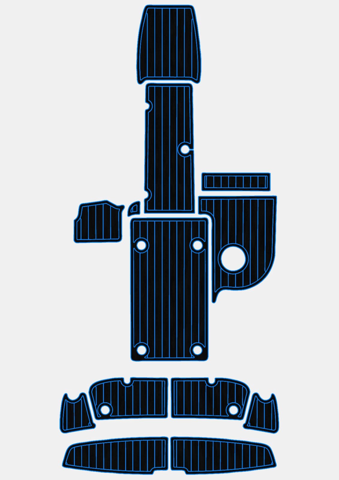 EVA foam faux mat floor 6mm 2012--2016 Yamaha SX 210 (2) 1 Kit EVA foam faux boat floor 6mm 2012-2016 Yamaha SX 210