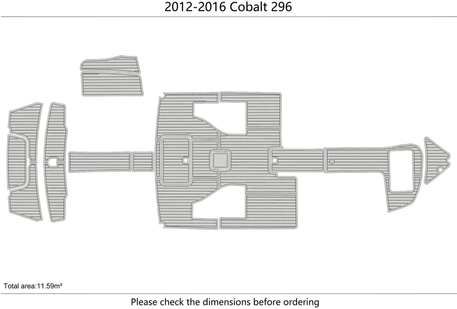 1 Kit EVA foam faux mat flooring 6mm 2012-2016 Cobalt 296