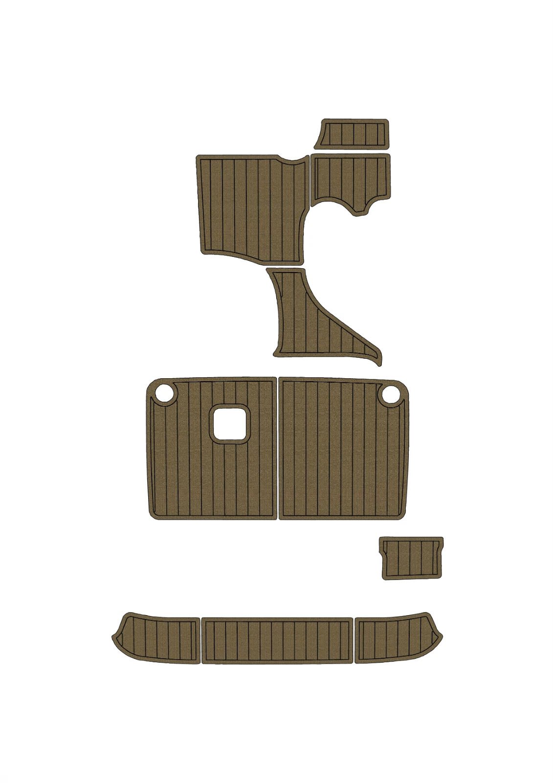 1 Kit EVA foam faux teak boat floor 6mm 2000-2002 Bayliner 2455