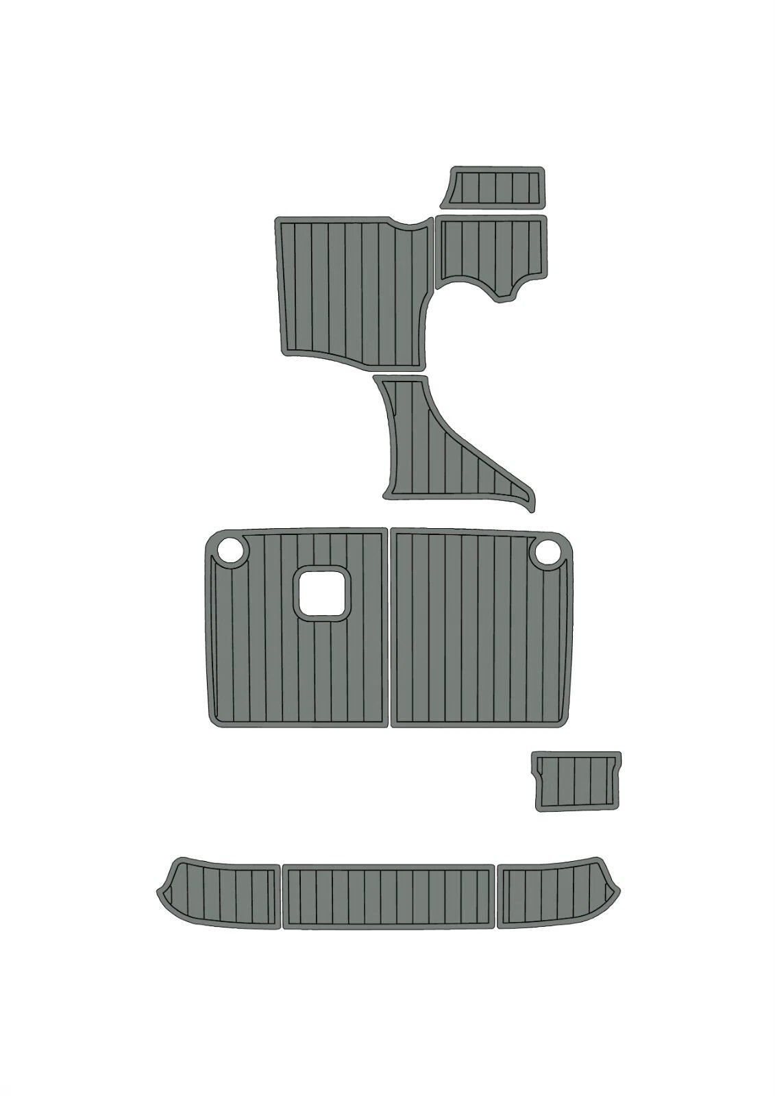 1 Kit EVA foam faux teak boat floor 6mm 2000-2002 Bayliner 2455