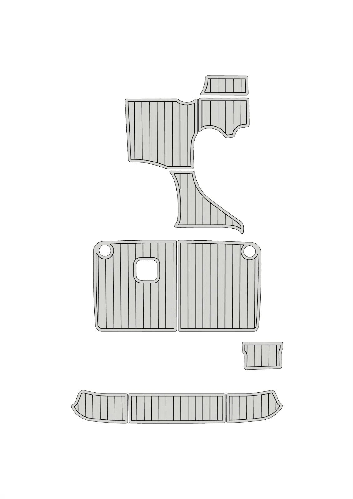 1 Kit EVA foam faux teak boat floor 6mm 2000-2002 Bayliner 2455