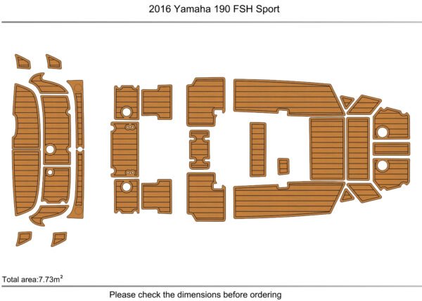 EVA foam faux teak decking marine floor 2016-2017 Yamaha 190 (13) 1 Kit EVA foam faux teak decking marine floor 2016-2017 Yamaha 190