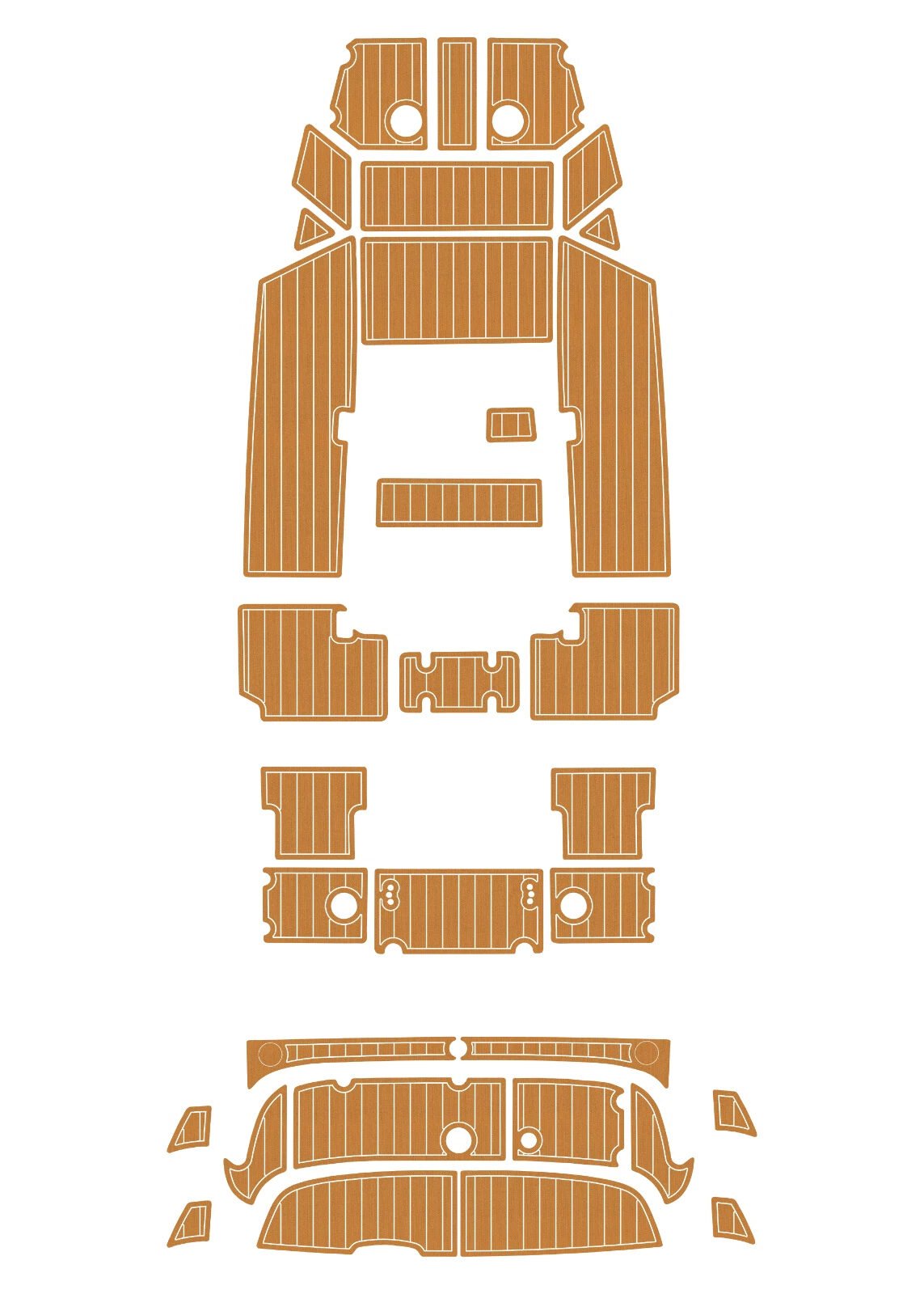 1 Kit EVA foam faux teak decking marine floor 2016-2017 Yamaha 190