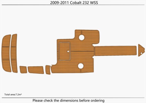 EVA foam faux teak floor 2009-2011 Cobalt 232 WSS (12) 1 Kit EVA foam faux teak floor 2009-2011 Cobalt 232 WSS