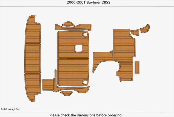 EVA foam faux teak floor Anti-slip mat 2000-2001 Bayliner 2855 (1) 1 Kit EVA foam faux teak floor Anti-slip mat 2000-2001 Bayliner 2855