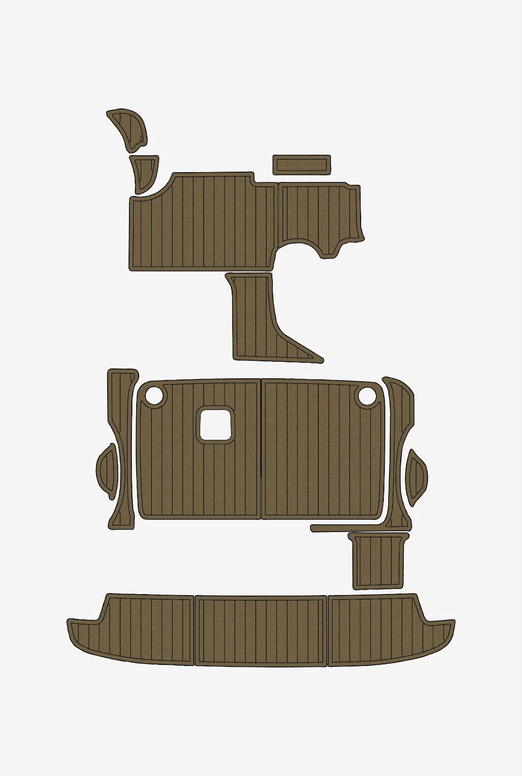 1 Kit EVA foam faux teak floor Anti-slip mat 2000-2001 Bayliner 2855