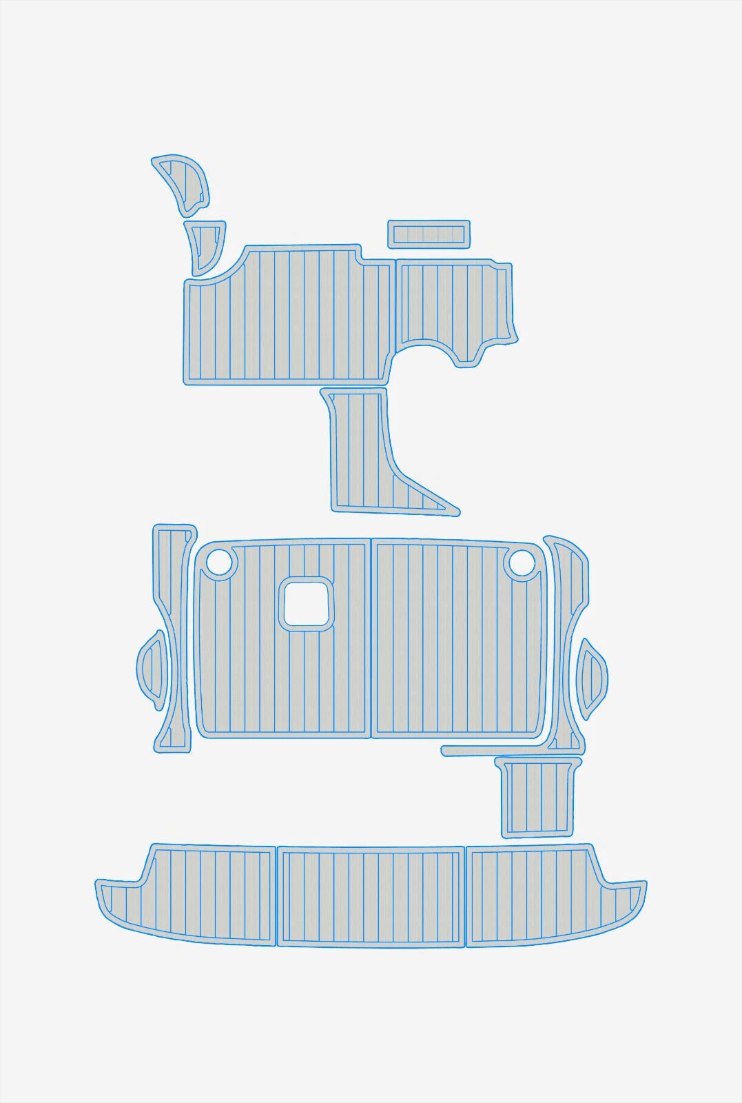 1 Kit EVA foam faux teak floor Anti-slip mat 2000-2001 Bayliner 2855