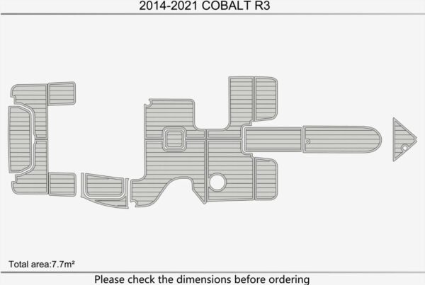 EVA foam faux teak flooring 6mm 2014-2021 Cobalt R3 (18) 1 Kit EVA foam faux teak flooring 6mm 2014-2021 Cobalt R3