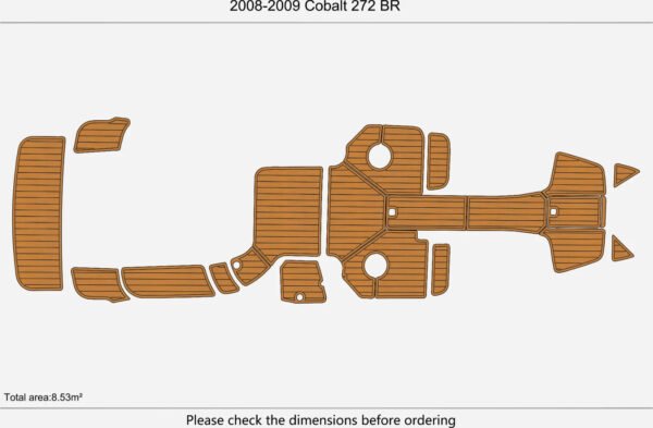 EVA foam faux teak marine deck flooring 2008-2009 Cobalt 272 BR (10) 1 Kit EVA foam faux teak marine deck flooring 2008-2009 Cobalt 272 BR