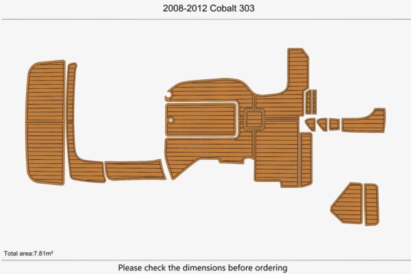 EVA foam faux teak marine deck flooring 2008-2012 Cobalt 303 (10) 1 Kit EVA foam faux teak marine deck flooring 2008-2012 Cobalt 303