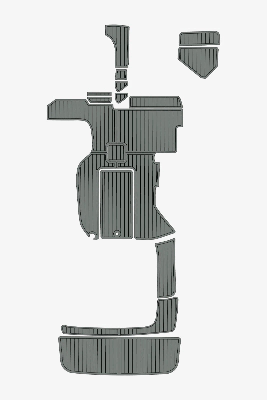 1 Kit EVA foam faux teak marine deck flooring 2008-2012 Cobalt 303