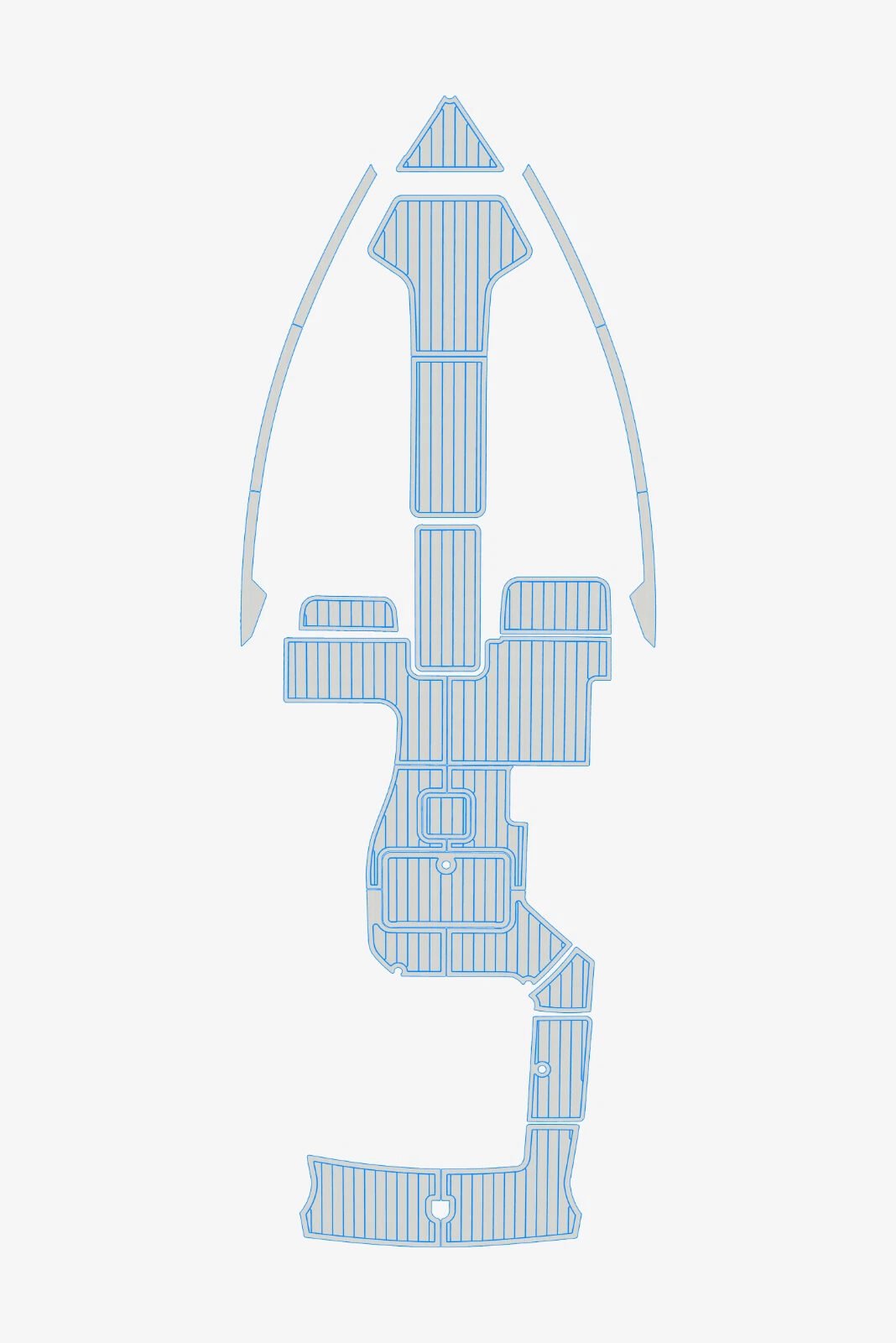 1 Kit EVA foam faux teak marine deck flooring 2009-2014 Cobalt 276