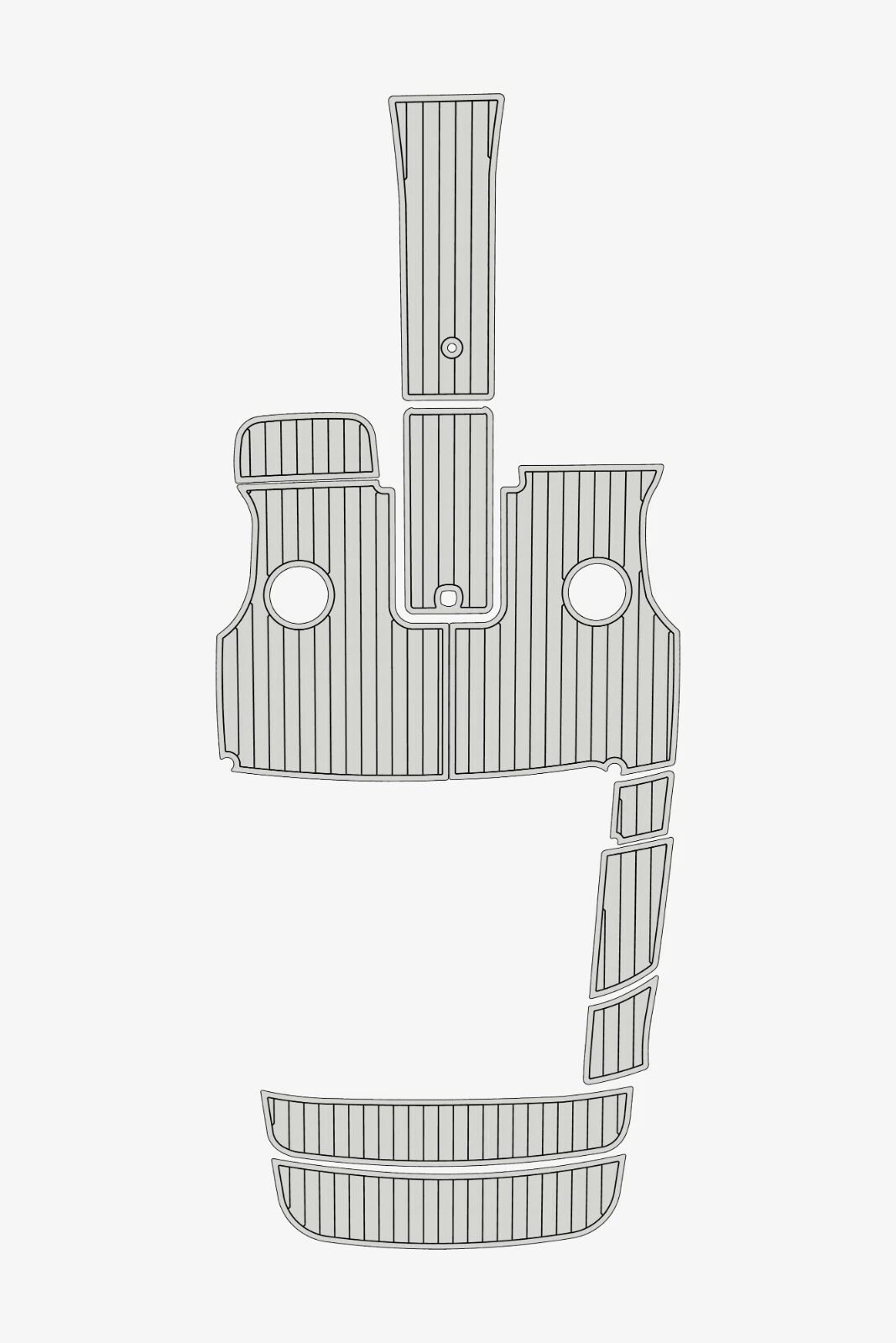 1 Kit EVA foam faux teak marine deck flooring 2010 Cobalt 210