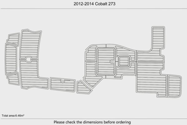 EVA foam faux teak marine deck flooring 2012-2014 Cobalt 273 (11) 1 Kit EVA foam faux teak marine deck flooring 2012-2014 Cobalt 273
