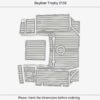 EVA foam faux teak marine deck flooring Bayliner Trophy 2159 Anti-slip (3) 1 Kit EVA foam marine flooring faux teak Bayliner Trophy 2159 Anti-slip