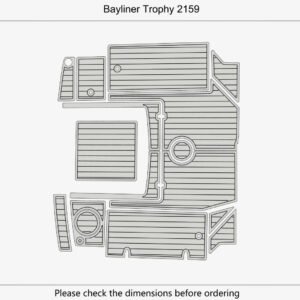 EVA foam faux teak marine deck flooring Bayliner Trophy 2159 Anti-slip (3) 1 Kit EVA foam marine flooring faux teak Bayliner Trophy 2159 Anti-slip