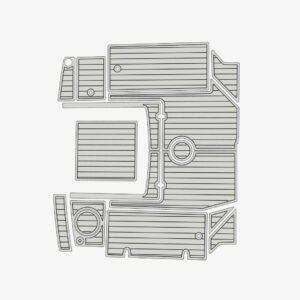 EVA foam faux teak marine deck flooring Bayliner Trophy 2159 Anti-slip (9) 1 Kit EVA foam marine flooring faux teak Bayliner Trophy 2159 Anti-slip