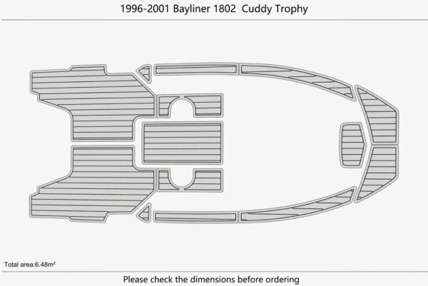 EVA foam floor 1996-2001 Bayliner 1802 Cuddy Trophy (3) 1 Kit EVA foam floor 1996-2001 Bayliner 1802 Cuddy Trophy