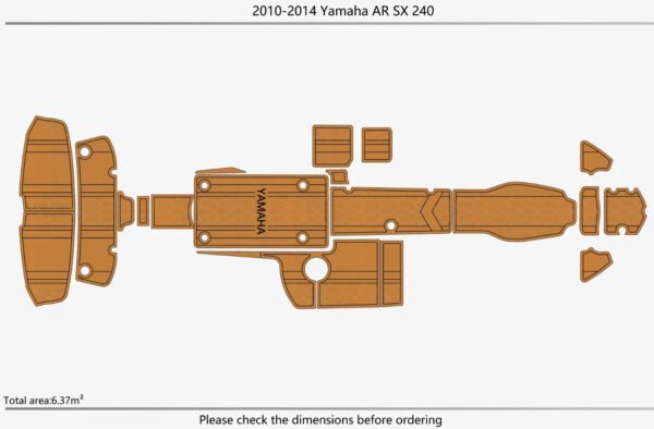 EVA foam floor 6mm 2008-2014 YAMAHA 240 Cockpit (1) 1 Kit EVA foam boat floor 6mm 2008-2014 YAMAHA 240 Cockpit