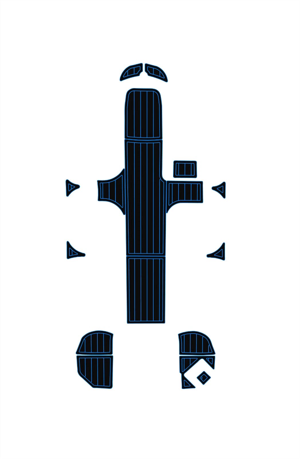 1 Kit EVA foam boat floor 6mm 2017-2023 Bayliner Element E18