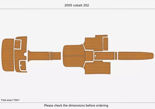 EVA foam floor faux teak mat 2000-2007 Cobalt 262 (1) 1 Kit EVA foam floor faux teak mat 2000-2007 Cobalt 262