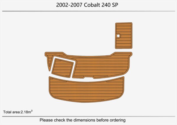 EVA foam floor faux teak mat 2002-2007 Cobalt 240 (10) 1 Kit EVA foam floor faux teak mat 2002-2007 Cobalt 240