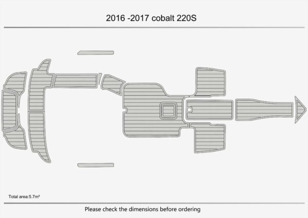 EVA foam floor faux teak mat 6mm 2016-2017 cobalt 220 (12) 1 Kit EVA foam floor faux teak mat 6mm 2016-2017 cobalt 220