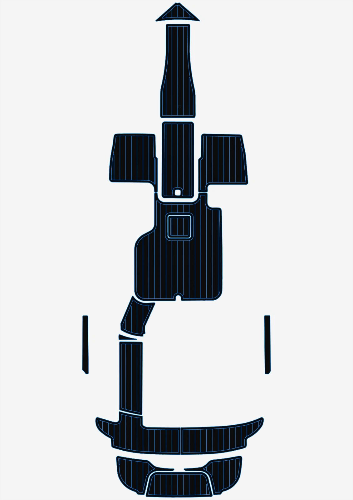 1 Kit EVA foam floor faux teak mat 6mm 2016-2017 cobalt 220