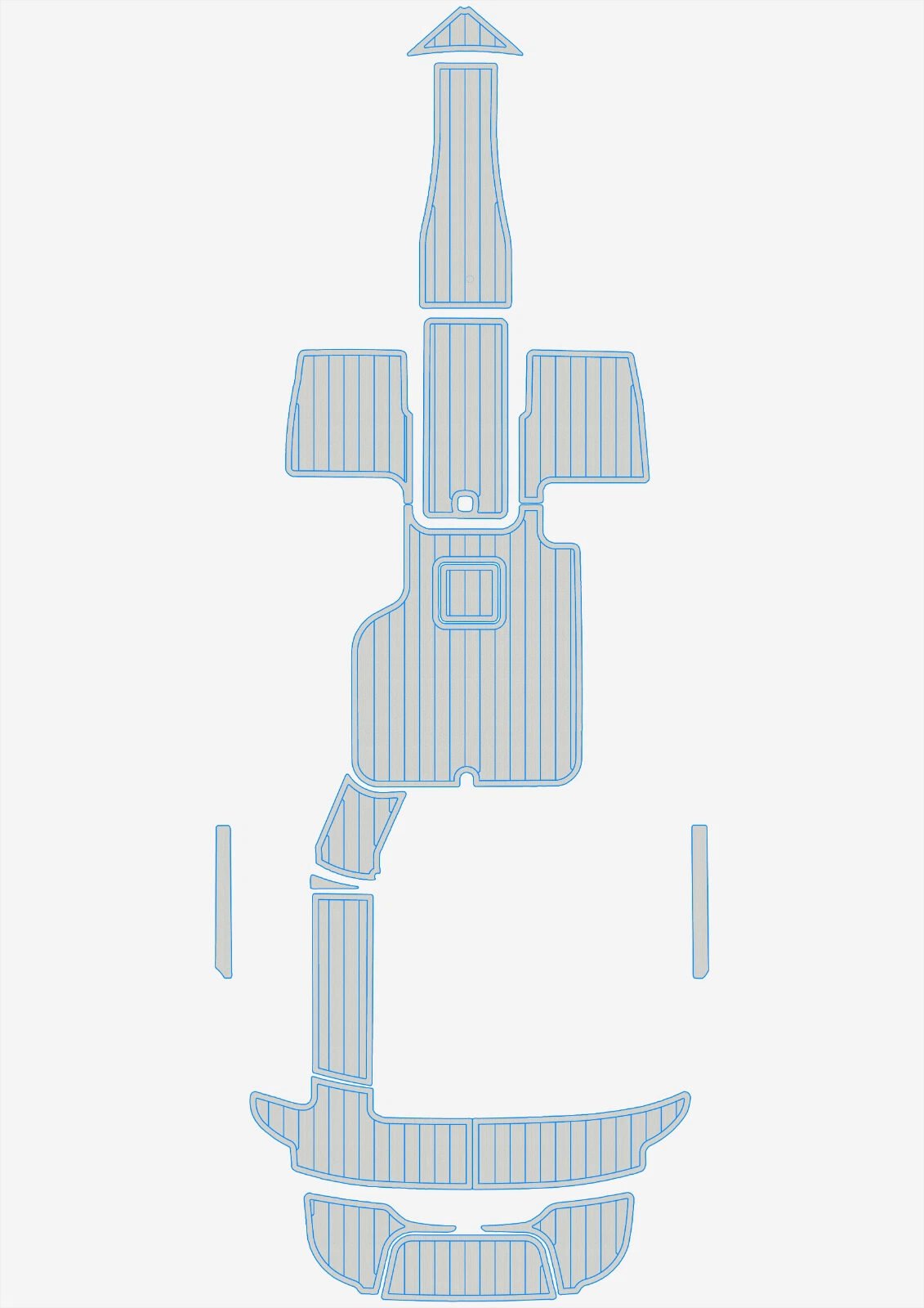 1 Kit EVA foam floor faux teak mat 6mm 2016-2017 cobalt 220