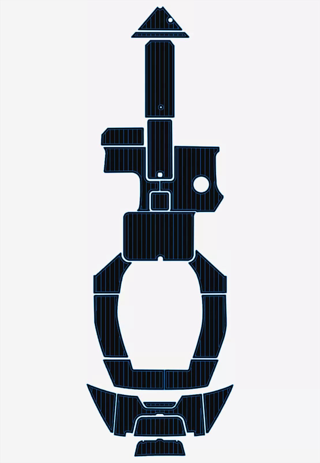 1 Kit EVA foam flooring anti-slip mat 6mm 2016-2017 cobalt cs3