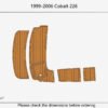 EVA foam flooring faux teak 1999-2006 Cobalt 226 (1) 1 Kit EVA foam flooring faux teak 1999-2006 Cobalt 226